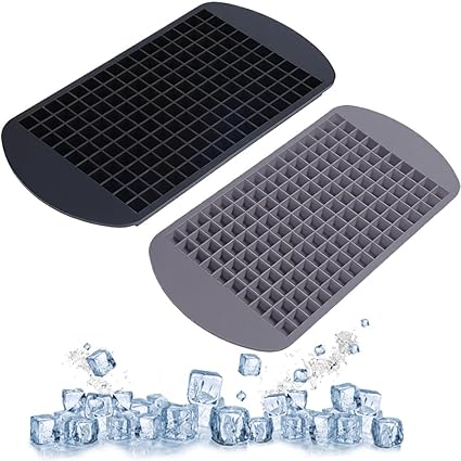 AVRUYPI 2 Pack Cubiteras Cuadradas Silicona, Mini Cubiteras,
