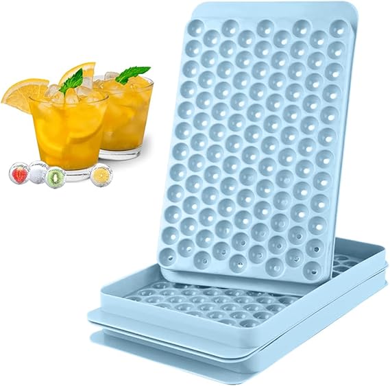 Aoreun Bandeja para Cubitos de Mini Hielo Ronda, 2 pcs